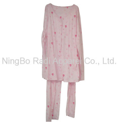 100% cotton printed lady pajama