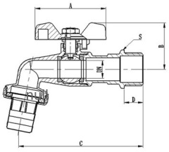 brass bibcock