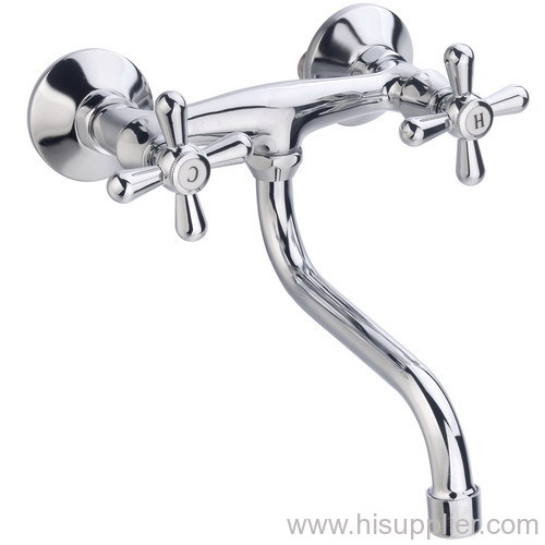 Wall Mount Two handles Kitchen Faucets