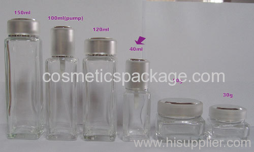 round	glass	cosmetics	jar	brown