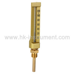 V-shape glass thermometer