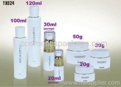 round glass cosmetics jar transparent