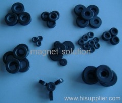 isotropic multipole ferrite ring magnets