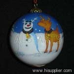 inside hand painted glass Christmas balls