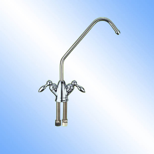 Two Dent Sharp Handle Gooseneck Faucet