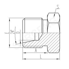 METRIC MALE 24 CONE PLUG