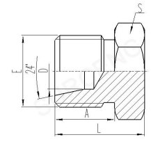 METRIC MALE 24 CONE PLUG