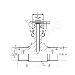 BRANCH TEE FITTINGS WITH SWIVEL NUT