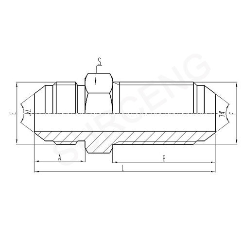 45 elbow hydraulic adapter