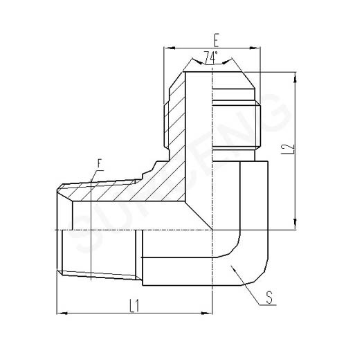 90 elbow hydraulic adapter