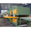 Continuous production line for rigidpolyfoam sandwichpanels withcolor-steel facings