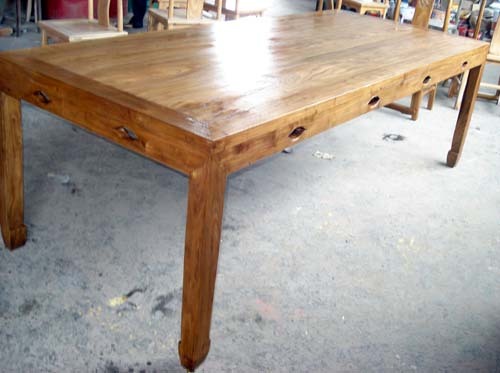 oriental elm wood dinning table