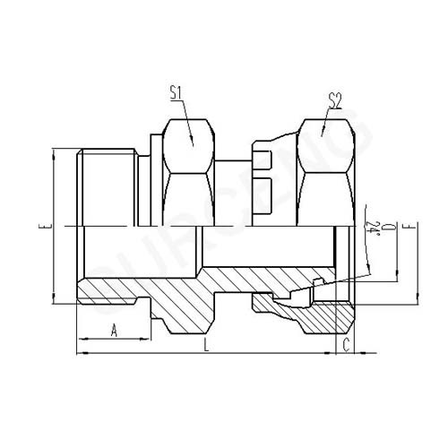 steel 90 elbow adaptor