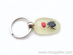 red bean golden beetle amber key chain