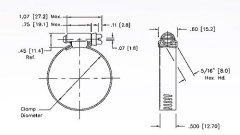 Mini American type hose clamp