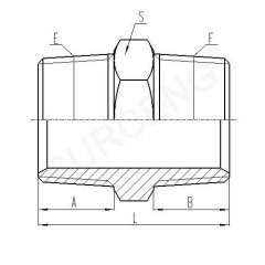 aluminum hydraulic adaptor