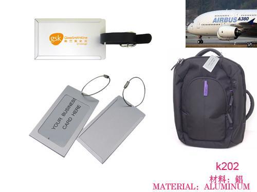 alunimum luggage tags