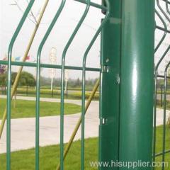 green PVC coated garden fences
