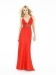 red evening dress