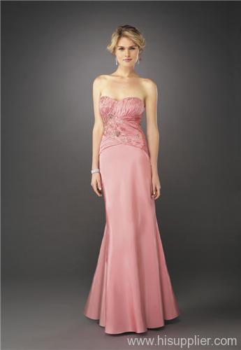 pink evening dress