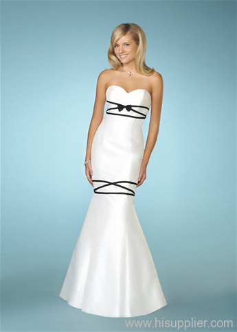 satin evening gown