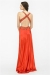 red evening dress