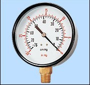 Steel black case pressure gauge