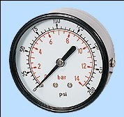 glass window pressure gauges