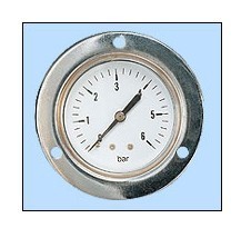 Steel chrome plated case pressure gauge