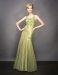 green evening dress