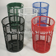 expanded steel trash can