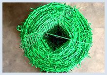 PVC coated barbed wires