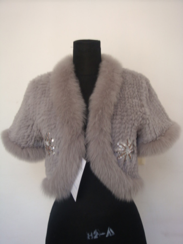 Kniteed Rabbit Fur Jacket