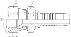 steering pressure hose fitting