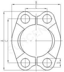 split exhaust flange