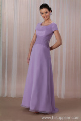 purple evening dress