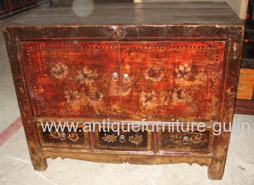 Old oriental Mongolia cabinet