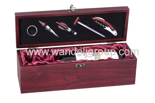 wine set wood box