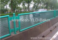blue PVC coated expanded metal fences