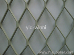 white powder coated expanded metal