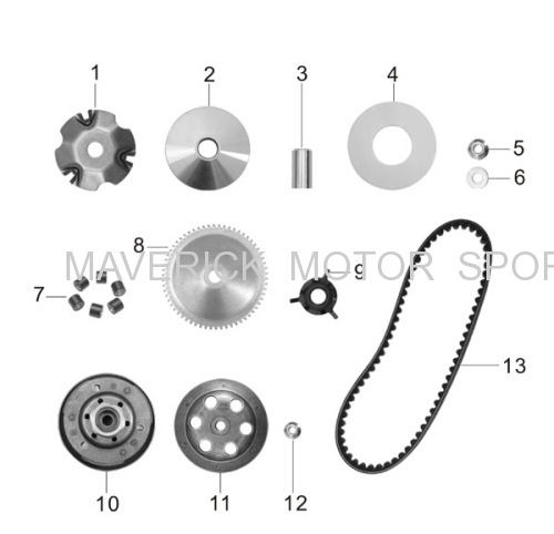 GY6 CVT transmission