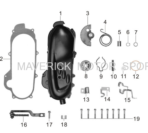 GY6 Left Crankcase Cover assy