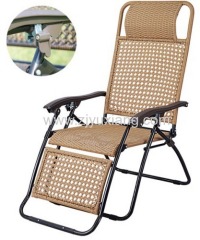 PE rattan patio recliner