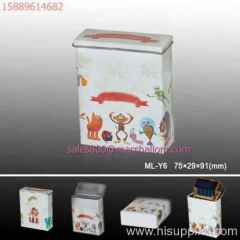 cigarette box, tin box, tin can, tin case