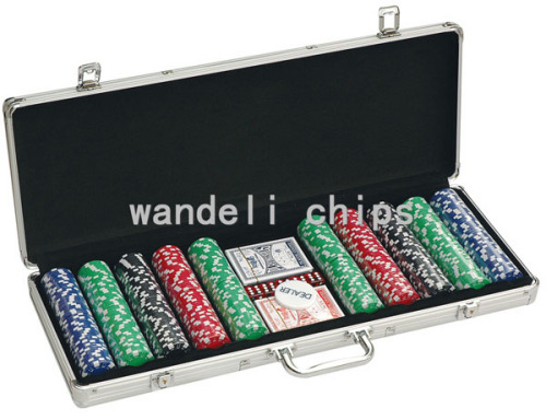 monogrammed poker chips set