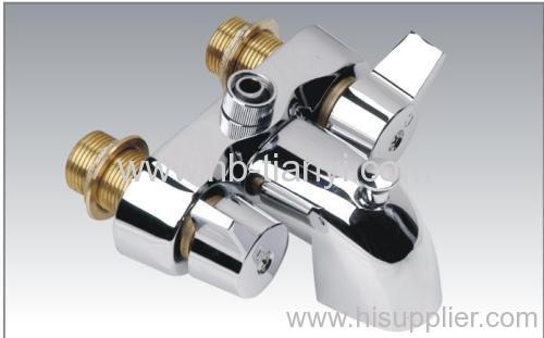 Brass two handles chrome plated with hot water and cold water control faucet for shower