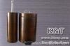 Stainless steel copper-plated trash bins set