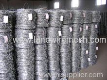 galvanized barbed wire fence