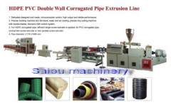 PE/PVC double wall corrugated pipe production line