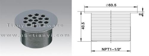 Brass Chrome Plated Waste Drain with Outlet Diameter 1-1/2"